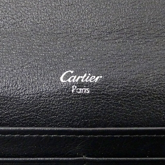 カルティエ Cartier 財布 レディース ブランド 長財布 ハッピーバースデー パテントレザー 型押し ブラック 黒 おしゃれ コンパクト