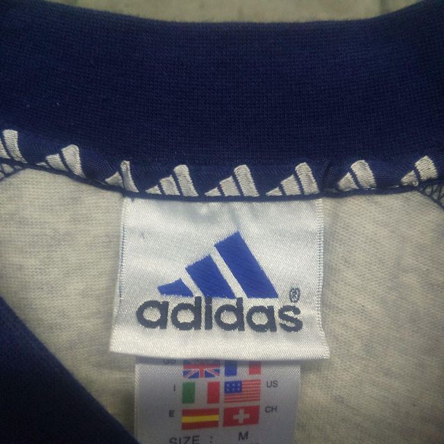 adidas(アディダス)のadidas / アディダス Tシャツ 90ｓ　ロゴ　万国旗タグ　Ｍ　古着　霜降 メンズのトップス(Tシャツ/カットソー(半袖/袖なし))の商品写真