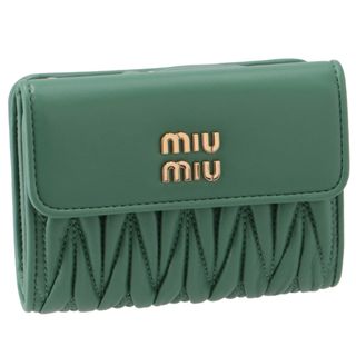 ミュウミュウ(miumiu)のミュウミュウ MIU MIU 財布 二つ折り マテラッセ 折りたたみ 二つ折り財布 5ML002 2FPP 092(財布)