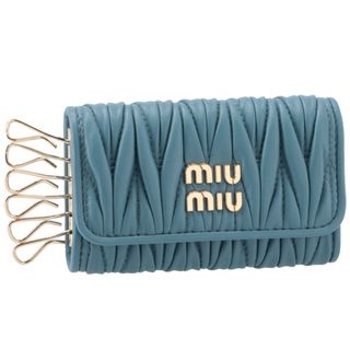 ミュウミュウ(miumiu)のミュウミュウ MIU MIU キーケース 6連 マテラッセ 三つ折り 2023年春夏新作 5PG222 2FPP F16(キーケース)