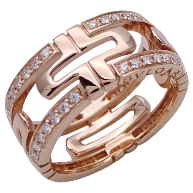 直販特価 ブルガリ BVLGARI リング 指輪 レディース ブランド ダイヤモンド 750 PG ピンクゴールド パレンテシ オープンワーク #50 約10号 ジュエリー 大ぶり 118580円 リング(指輪)