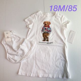 ポロラルフローレン(POLO RALPH LAUREN)の新作◇ラルフローレン ポロベア コットン Tee ワンピース 18M/85(ワンピース)