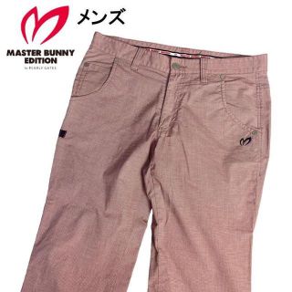 マスターバニーエディション(MASTER BUNNY EDITION)のマスターバニーエディション ストレッチ パンツ チェック レッド 4(ウエア)