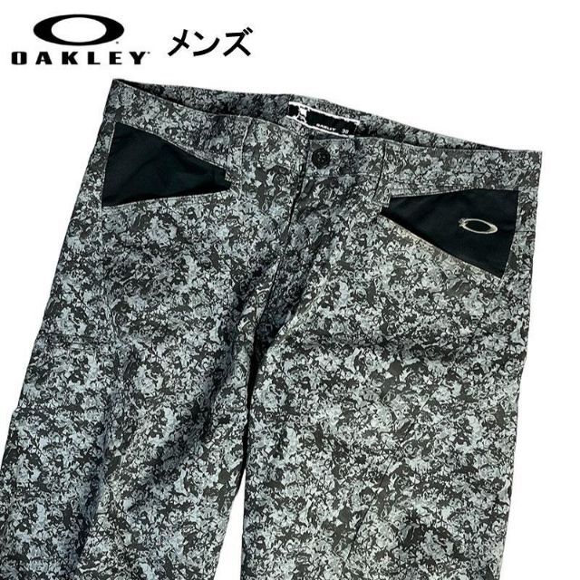 OAKLEY オークリー  ストレッチパンツ スカル 総柄 グレー 36