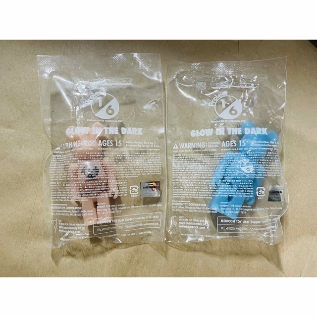 MEDICOM TOY(メディコムトイ)の希少品　1/6計画 BE@RBRICK RED&BLUE G.I.D 100% エンタメ/ホビーのフィギュア(その他)の商品写真