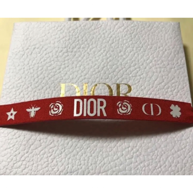 Christian Dior(クリスチャンディオール)のクリスチャンディオール　赤ブレスレット　蜂 レディースのアクセサリー(ブレスレット/バングル)の商品写真