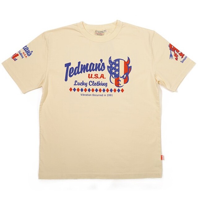 TEDMAN(テッドマン)のテッドマン/Tシャツ/ブラック/TDSS-559/エフ商会/カミナリモータース メンズのトップス(Tシャツ/カットソー(半袖/袖なし))の商品写真