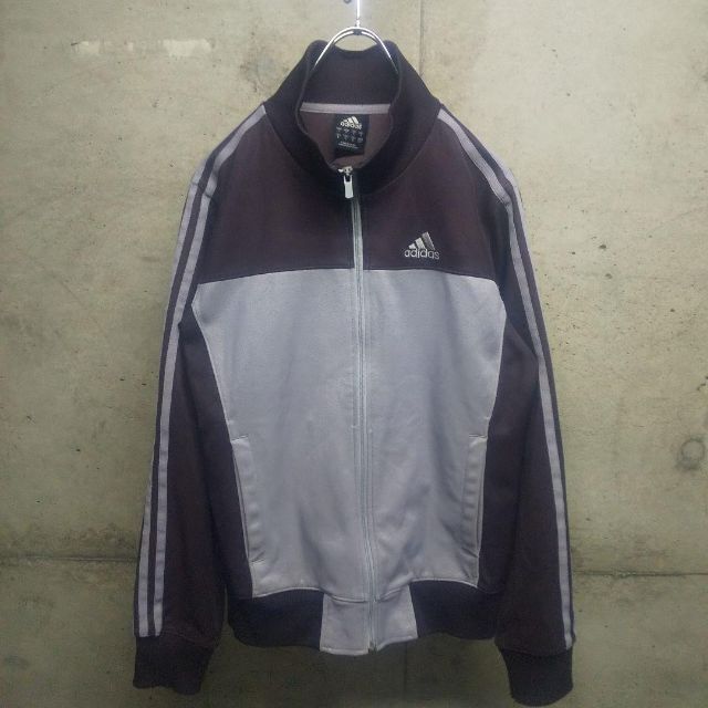 adidasアディダス トラックジャケット ジャージ 希少カラー 茶×グレー　M