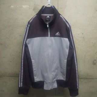 アディダス(adidas)のadidasアディダス トラックジャケット ジャージ 希少カラー 茶×グレー　M(ジャージ)