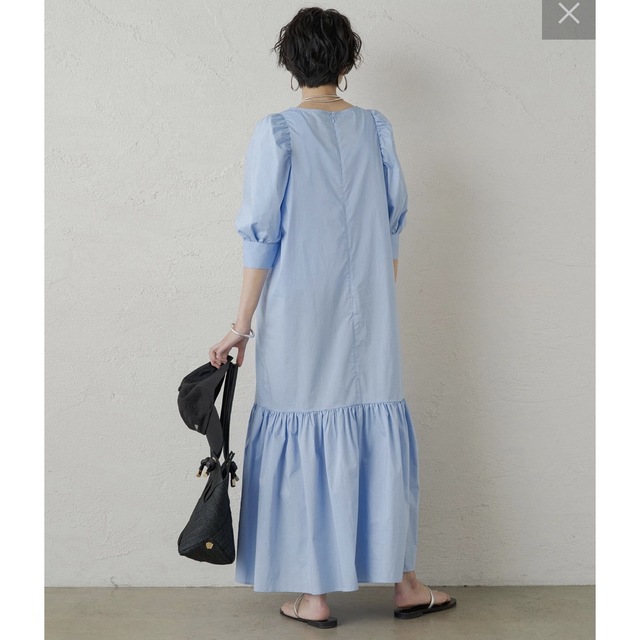 Loungedress(ラウンジドレス)のタイプライターパフワンピース レディースのワンピース(ロングワンピース/マキシワンピース)の商品写真