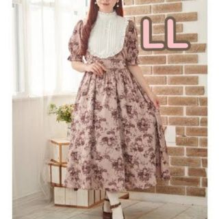 シマムラ(しまむら)のトワルドジュイ ワンピース LL ピンク 未使用 しまむら 青木美沙子(ロングワンピース/マキシワンピース)