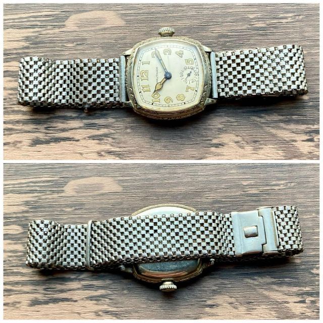 【動作品】ウォルサム アンティーク 腕時計 デコ 1932年 手巻き メンズ