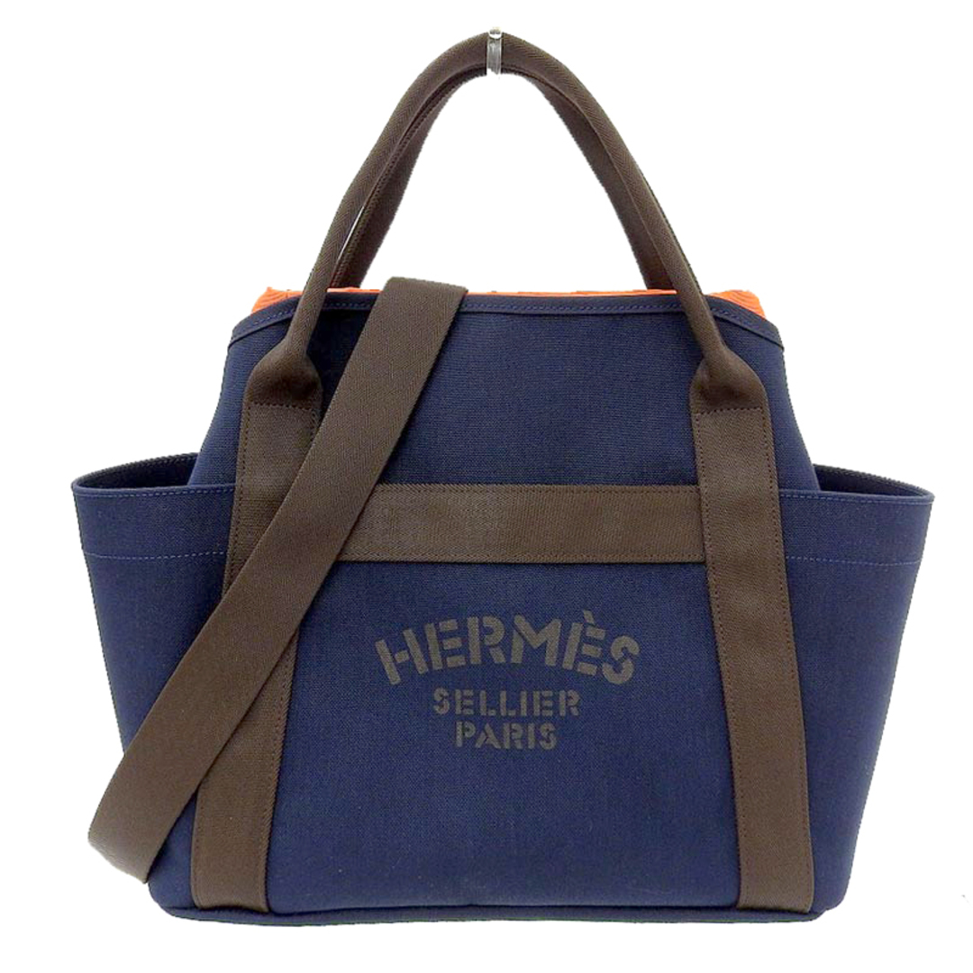 約16ｃｍ持ち手を含む高さエルメス HERMES サックドパンサージュ トートバッグ 2WAY キャンバス