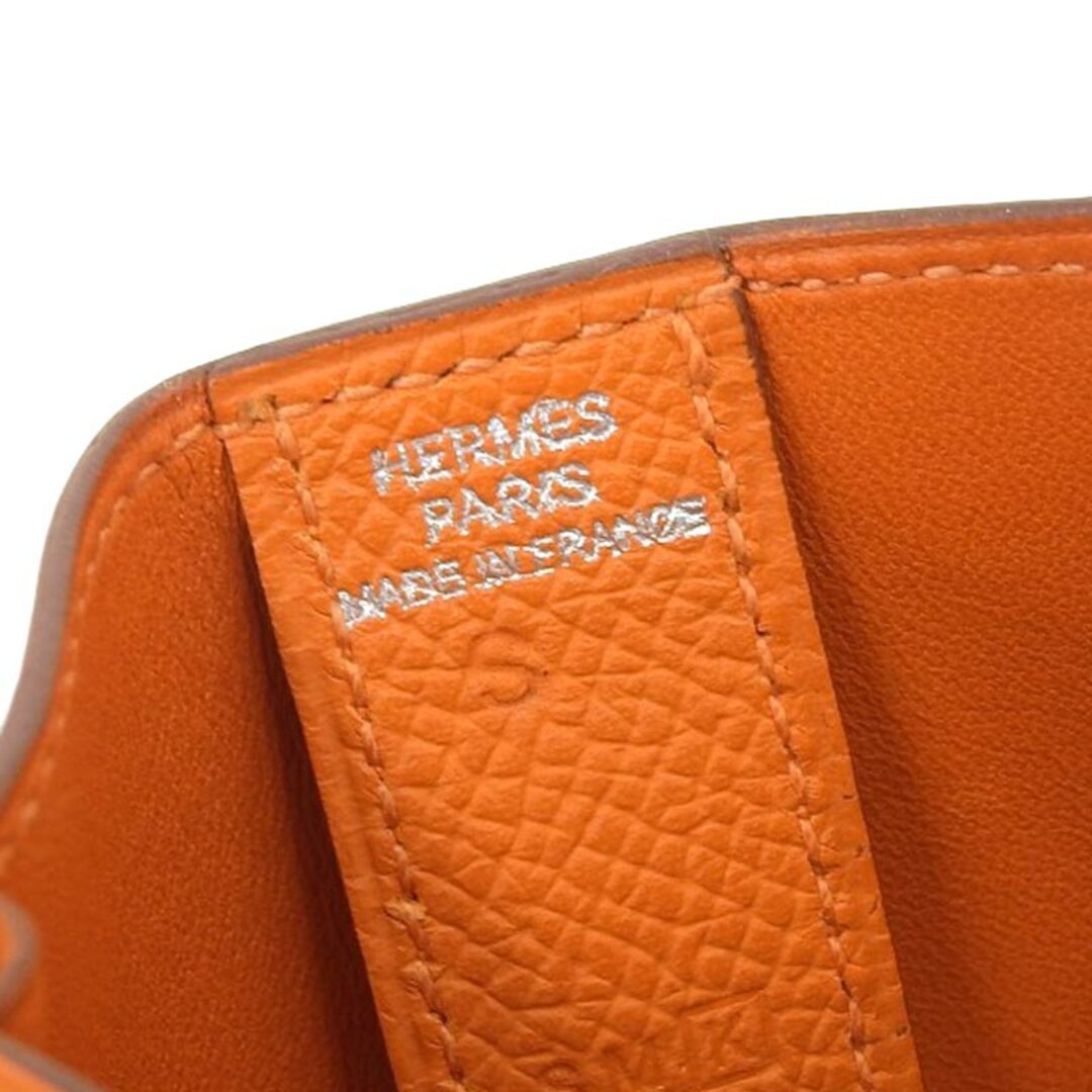 Hermes(エルメス)のエルメス HERMES カードケース 名刺入れ エプソン オレンジ □K刻印 レディースのファッション小物(パスケース/IDカードホルダー)の商品写真