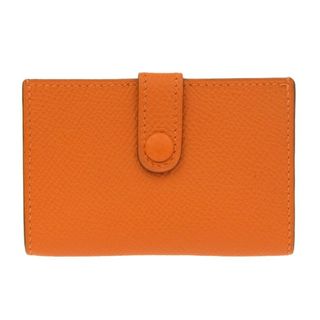 エルメス(Hermes)のエルメス HERMES カードケース 名刺入れ エプソン オレンジ □K刻印(パスケース/IDカードホルダー)