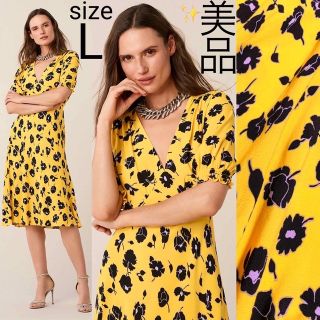 ダイアンフォンファステンバーグ(DIANE von FURSTENBERG)の新品 ダイアンフォンファステンバーグ フローラルプリント ミモレ丈 ワンピース(ひざ丈ワンピース)