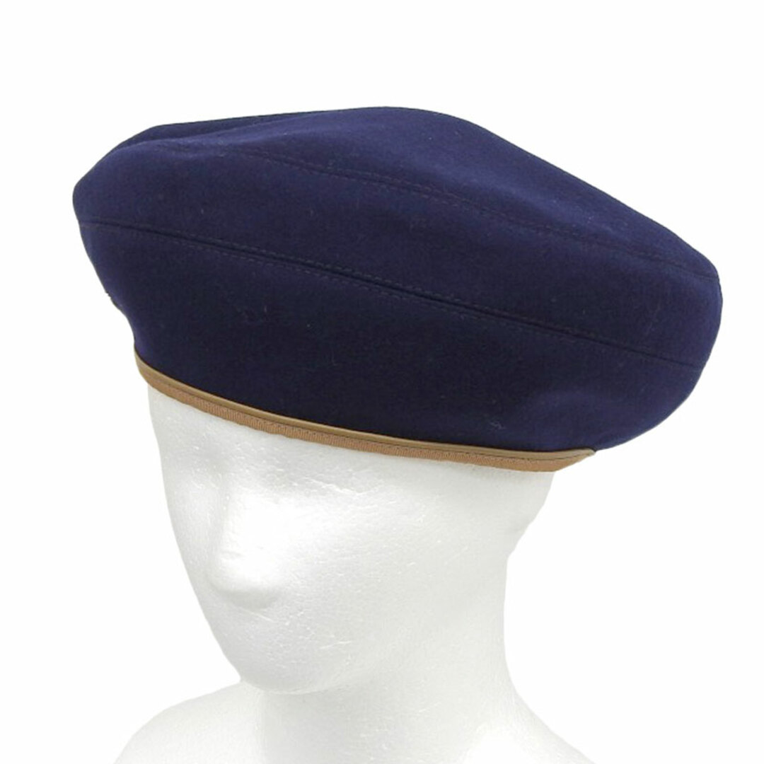 レディースエルメス 202016N Saint-Honore beret 58 紺