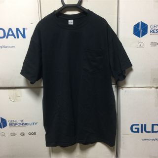 ギルタン(GILDAN)のGILDANギルダン☆半袖無地Tシャツ☆ポケット付き☆ブラック黒☆Mサイズ(Tシャツ/カットソー(半袖/袖なし))