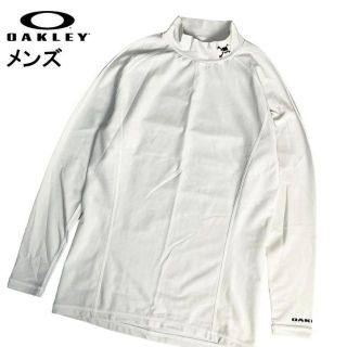 オークリー(Oakley)のOAKLEY オークリー  ハイネック 長袖Tシャツ スカル  ホワイト M(ウエア)