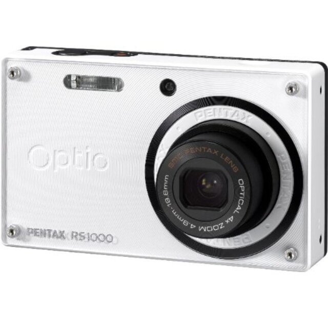 PENTAX デジタルカメラ Optio RS1000 ホワイト 1400万画素 27.5mm 光学4倍 着せ替え デジタルカメラ OptioRS1000WHOPTIORS1000WH wgteh8f