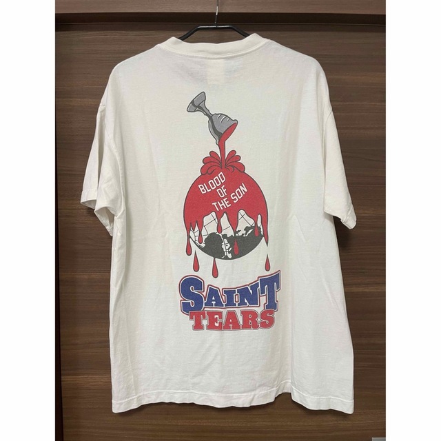 セントマイケル デニムティアーズコラボsaint michel Tシャツ Lの通販 ...