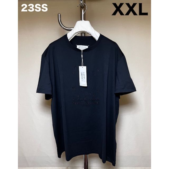 新品 XXL 23SS マルジェラ バブルロゴTシャツ 黒系統 4723