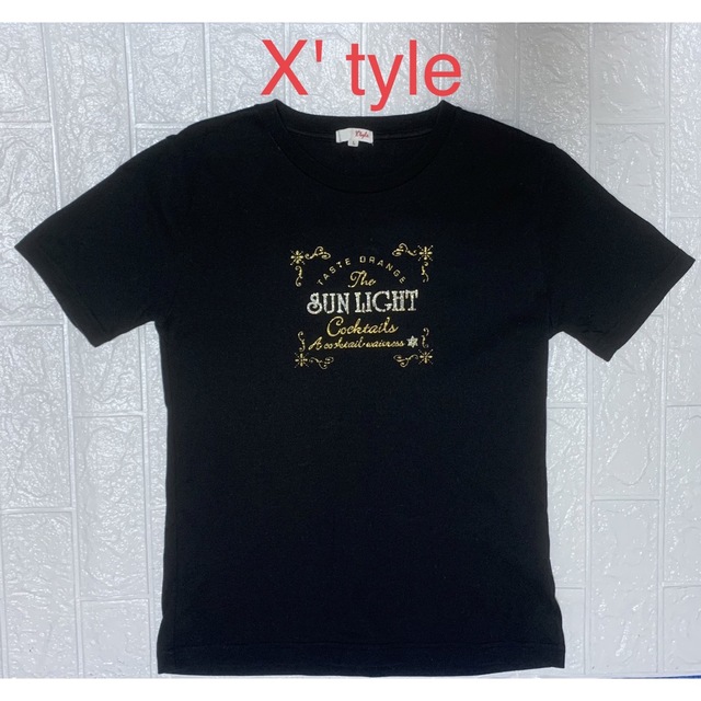 セール　X'tyle エクスタイル　半袖Tシャツ　ラメTシャツ　コットンTシャツ レディースのトップス(Tシャツ(半袖/袖なし))の商品写真