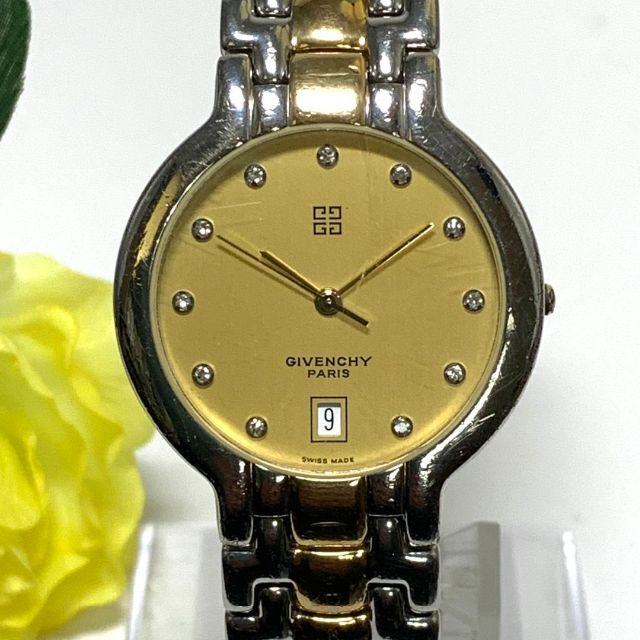 GIVENCHY(ジバンシィ)の970 Givenchy ジバンシー メンズ 腕時計 クォーツ 電池交換済 日付 メンズの時計(腕時計(アナログ))の商品写真