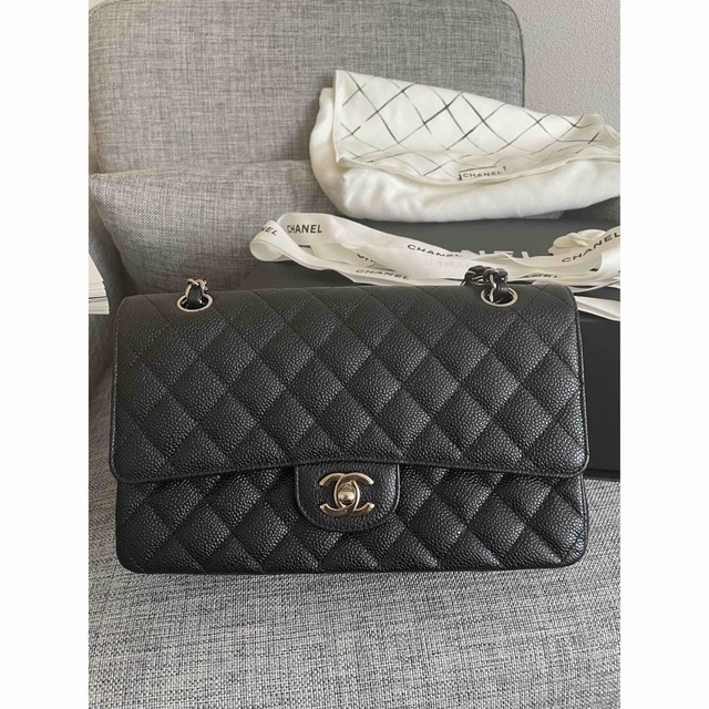 【本物】CHANEL マトラッセ25  キャビアスキン シルバー金具