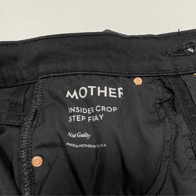 MOTHER BLACK INSIDER CROP 24 デニム 6