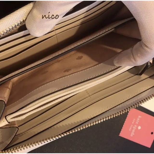 日本製 新品 ケイトスペード 長財布 レイラ ムーンライト ホワイト
