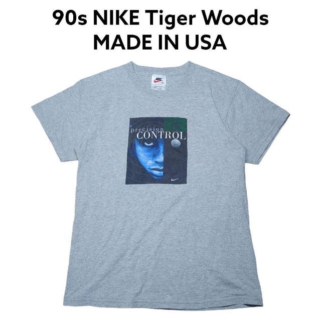 USA製90s NIKE　タイガーウッズ　ビッグプリント　Tシャツ　　ナイキ