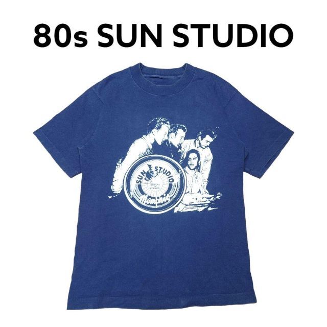 80s SUN STUDIO　ビッグプリントTシャツ　エルヴィスプレスリー39s90