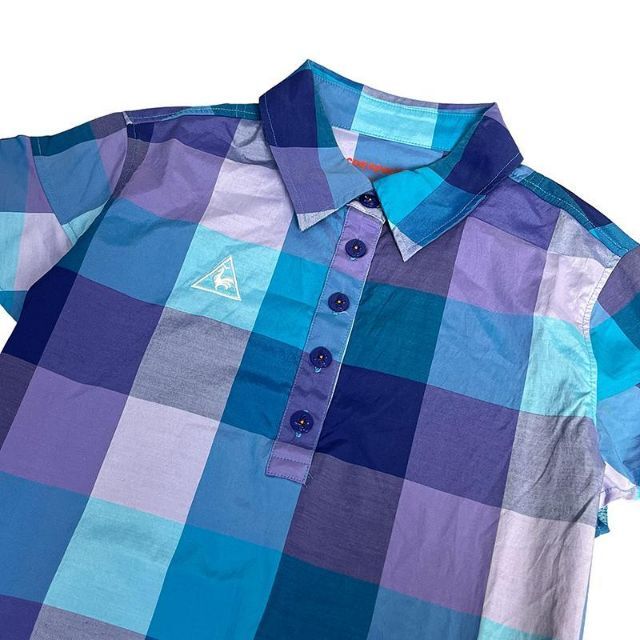 le coq sportif(ルコックスポルティフ)のLE COQ GOLF ルコックゴルフ  ワンピース チェック パープル M スポーツ/アウトドアのゴルフ(ウエア)の商品写真