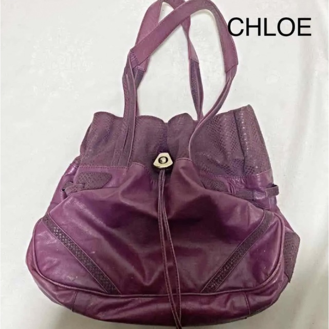 Chloe(クロエ)のCHLOE パープルデザインハンドバッグ レディースのバッグ(ハンドバッグ)の商品写真