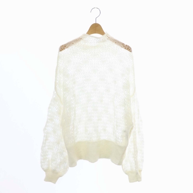 アメリヴィンテージ MOHAIR LACY KNIT ニット セーター 長袖 F57cmゆき丈