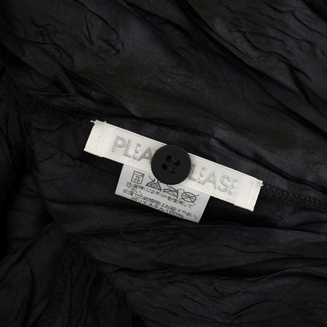 プリーツプリーズ イッセイミヤケ ISSEY MIYAKE シャツ 長袖 3 黒