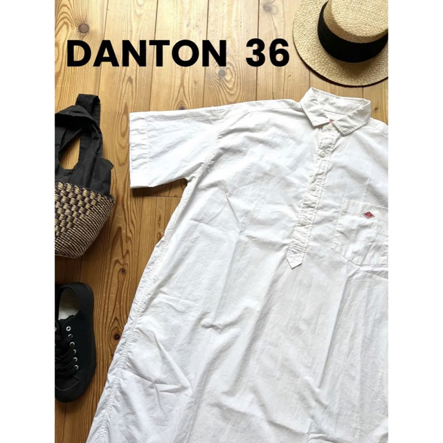 DANTON 半袖 シャツワンピース 36