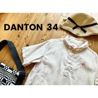 ダントン(DANTON)のDANTON リネン プルオーバー半袖シャツ 34 ベージュ ブラウス 麻(シャツ/ブラウス(半袖/袖なし))