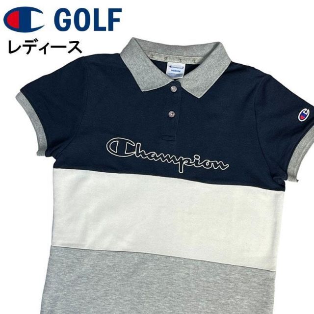 CHAMPION GOLF チャンピオンゴルフ  半袖ポロシャツ ネイビー M