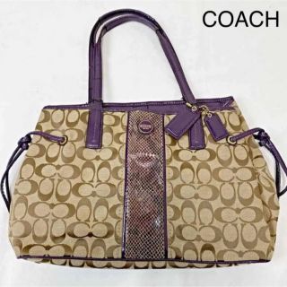 コーチ(COACH)のCOACH トートバッグ　パープル(トートバッグ)