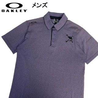 オークリー(Oakley)のOAKLEY オークリー  半袖ポロシャツ スカル  パープル L(ウエア)