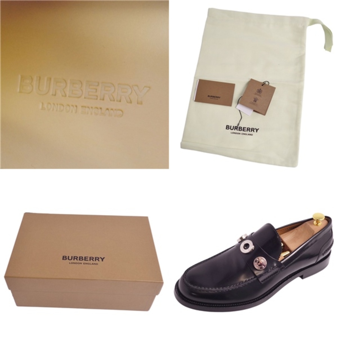 未使用 バーバリー BURBERRY ローファー モカシン Fred スリッポン カーフレザー メンズ 45(29cm相当) ブラック