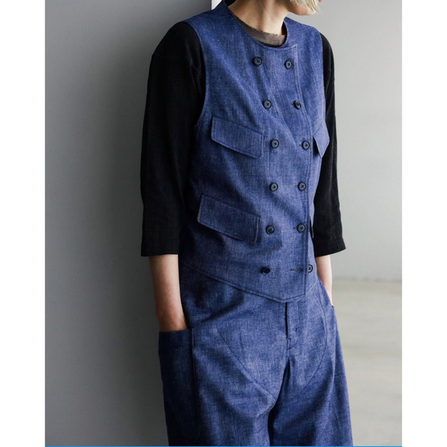 6 (ROKU)(ロク)の新品〈6roku〉RAYON COTTON ASA VEST/ベスト 36 レディースのトップス(ベスト/ジレ)の商品写真