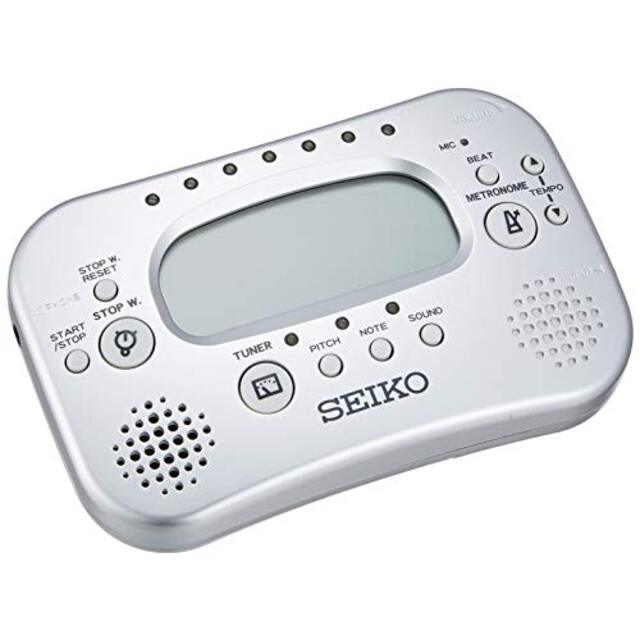 【中古】SEIKO セイコー チューナー & メトロノーム ストップウォッチ付 シルバー STH100S wgteh8f 楽器の楽器 その他(その他)の商品写真