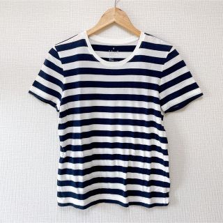 ムジルシリョウヒン(MUJI (無印良品))の無印良品　ボーダーTシャツ　ネイビー(Tシャツ(半袖/袖なし))