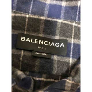 【美品】BALENCIAGA オーバーサイズ高級ウールチェックシャツ