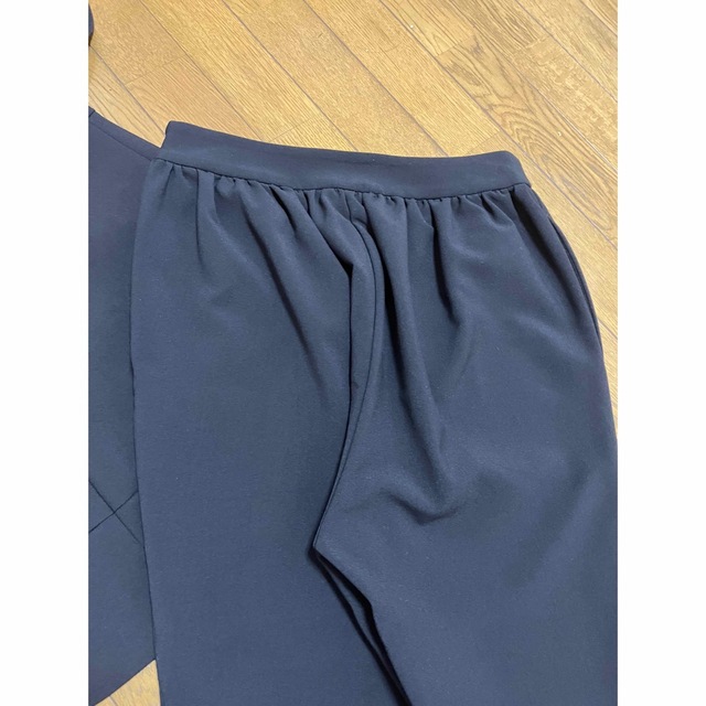 美品ヨーコチャンYOKOCHANパールブラウスギャザーパンツスーツ