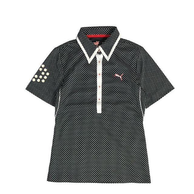 PUMA - PUMA GOLF プーマゴルフ 半袖ポロシャツ ドット柄 ブラック Mの ...