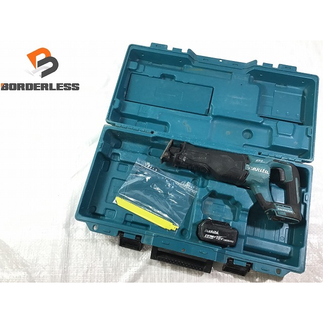 バイク☆品☆makita マキタ 18V 充電式レシプロソー JR187D バッテリー1個(BL1850B) 替刃3枚付き 71357